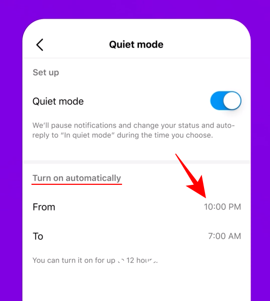 quiet-mode-setting-turn-on-automatically