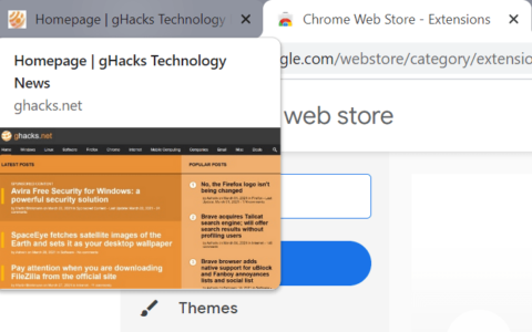 如何禁用chrome的标签图像预览