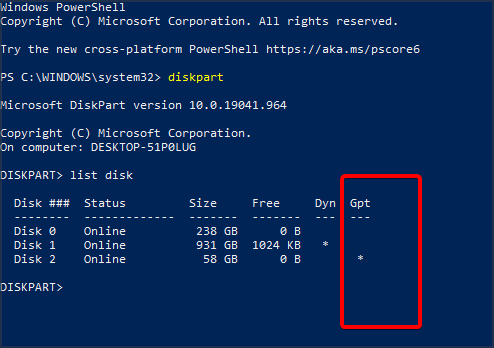 gpt-diskpart