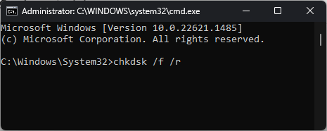 cmd-chkdsk