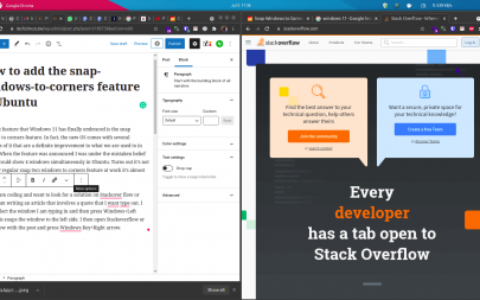 如何将 snap-windows-to-corners 功能添加到 ubuntu