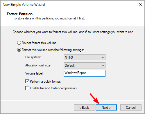 format-partition-disk-management