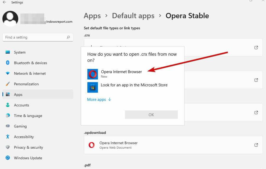 open-different-type-of-files-with-opera-in-windows-11