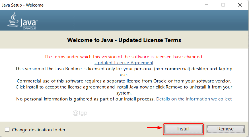 java-setup-window