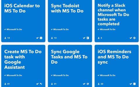 微软待办现在具有 ifttt 集成功能