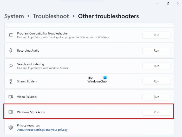 windows-store-apps-troubleshooter-windows-11